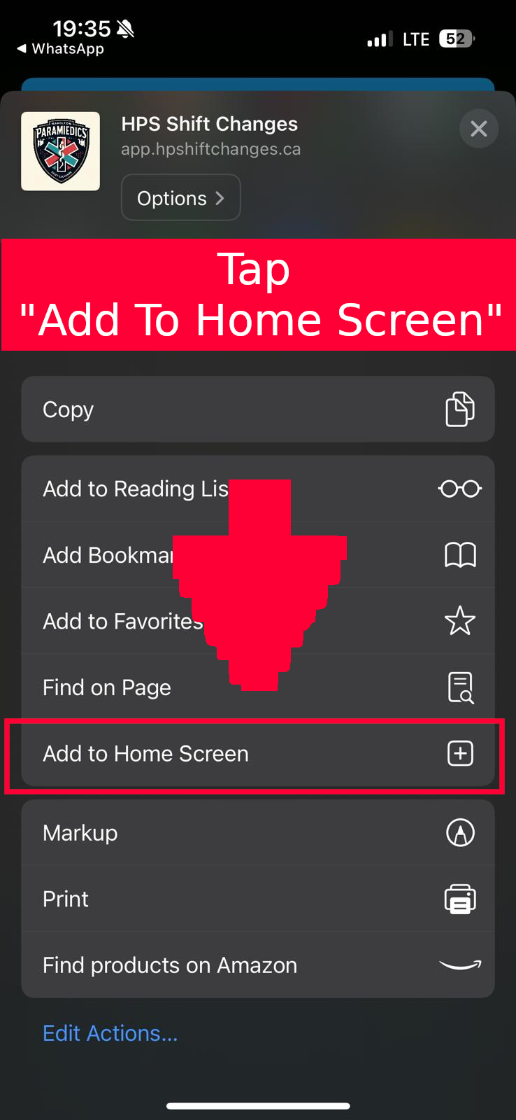 Confirm Add to Home Screen